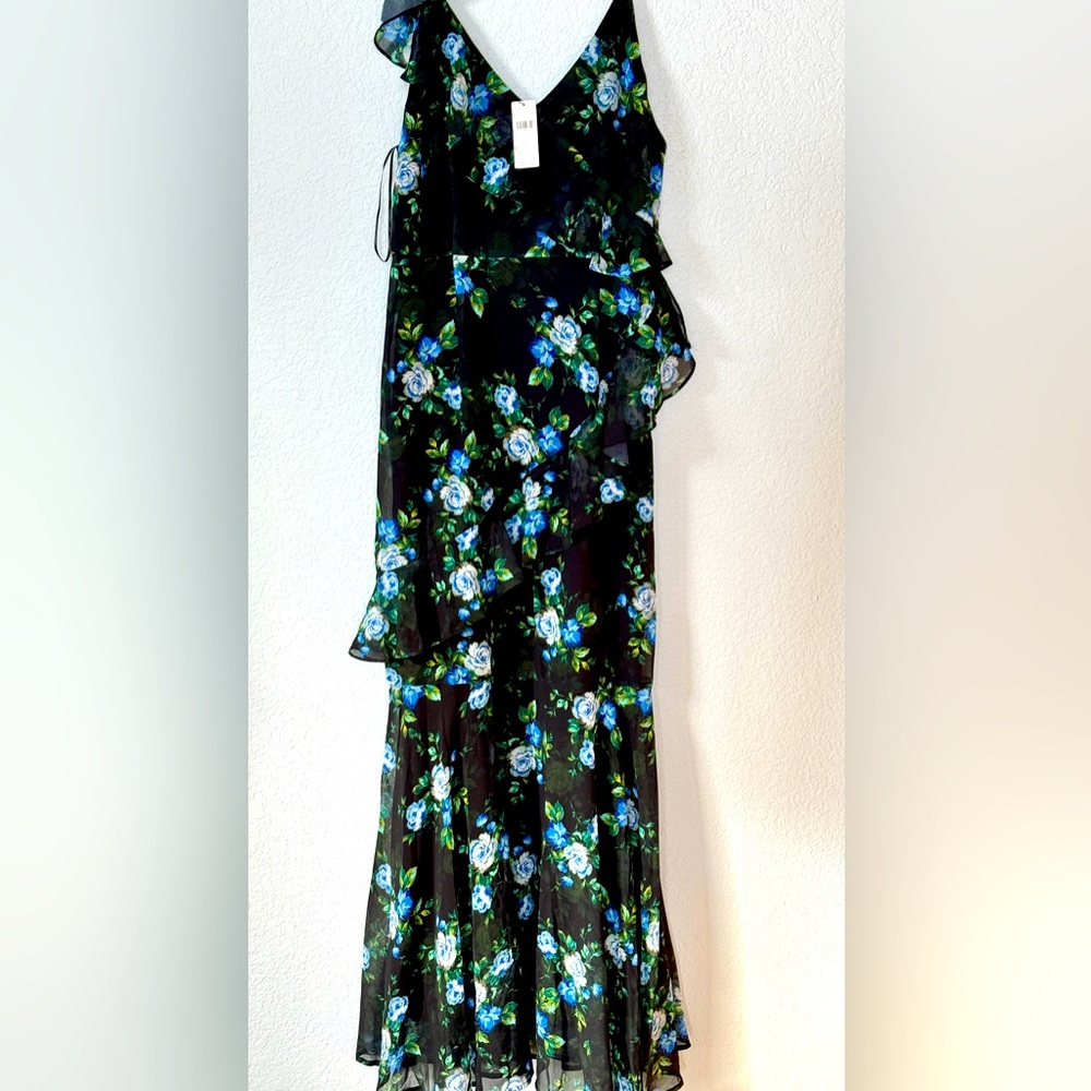 NWT ANTHROPOLOGIE YUMI KIM TIERER SPHAGETTI STRAP MAXI DRESS SZ LARGE